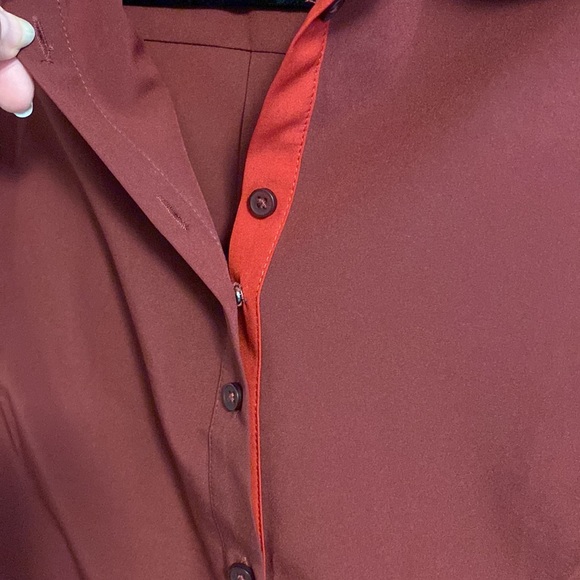 RW&CO 2 tone button down blouse sz s - Picture 3 of 8